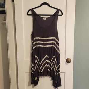 NWT Free People Purple and Cream Tank Top
